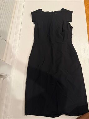 J. Crew Black Midi Sheath Dress
